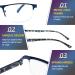 FONHCOO Halbrand Reading Glasses for Men & Women - 3.0x Blue Light Filter Visual Aid in Purple Blue & Gray - Buy Online on GoSupps.com