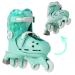 Yvolution Twista Skates Learner Training Skates for Beginner, 2 in 1 Adjustable Roller Skates, Converts from Tri-Wheel to Inline Skates, No Tool Needed for Girls Boys 2+ Years Old, US Size 7-11 Green