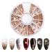 Indexu Rose Gold Rivet 3D Nail Decoration DIY Mixed Shaped Nail Art Decals Tips (Rose Gold)