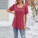 Shop Stylish Women's Round Neck T-Shirts Single Colored Short Sleeve & 3/4 Arm Perfect for Every Occasion! - Buy Online on GoSupps.com