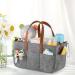Harilla Baby Wrap Bag Stylish & Spacious Felt Organizer for Baby Products | Reusable Dark Gray Handbag & Weekend Bag - Buy Online on GoSupps.com