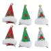 Lurrose 6pcs Christmas hair clips Santa Claus cap hairpin lovely festival hair accessory party props 6 pieces