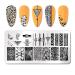 Leopard Print Stainless Steel Nail Stamping Plate for Summer - Cat, Stars, and Floral Patterns - Nail Art Stencil Tool (113) - Buy Online on GoSupps.com