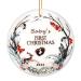SENKENA, Babys First Christmas Ornament 2022, Baby - 3" Ceramic Ornament B-baby's First Chirstmas