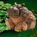 Nanga Bawa Animal Fountain Spitter Carp and Hippo Garden Water Feature Statue Pond Sprinkler Resin for Swimming Pool Spitter Ornaments ation Brown 16x12x10cm - Buy Online on GoSupps.com