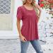 Shop Stylish Women's Round Neck T-Shirts Single Colored Short Sleeve & 3/4 Arm Perfect for Every Occasion! - Buy Online on GoSupps.com