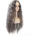 Long Wavy Gray Wig Cute Middle Part Adjustable Heat Resistant Long Silver Curly Hair Wig Breathable Mesh for Cosplay Party - Buy Online on GoSupps.com