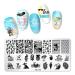 Summer Nail Stamp Template Kit - 4 Pcs Dolphin Starfish Coconut Leaf Stamping Plates Set | Nail Art Templates with Stamper & Scraper | Manicure Supplies - Buy Online on GoSupps.com