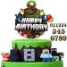 Ezala Miner Game Themed Pixel Cupcake Toppers for Birthday Party Craft Cake Toppers for Boy Birthday Decorations Supplies