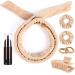 Heatless Curlers Headband 7 PCS Heatless Curls Set Soft Velour Heatless Hair Curler Hair Curlers No Heat for Short & Long Hair (Khaki 7Pcs)