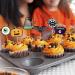 Halloween Cupcake Topper Picks 28 Pcs Pumpkins Ghosts Spiders Bats Cat Skeletons Food Toothpicks Decor for Halloween Birthday Party - Buy Online on GoSupps.com