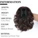 Yamel 8-inch Short Curly Wavy Natural Medium Brown Ponytail Extension | Claw Jaw Clip Synthetic Hairpiece for Women - Buy Online on GoSupps.com
