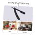 FRCOLOR Engraved Razor Holder - Manual Stainless Steel Shaving Tool for Men - Ideal for Straight Razors & Beard Grooming - Black (1 Count - Buy Online on GoSupps.com