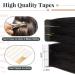Buy Elailite Real Hair Extensions Tape-In #1B Natural Black - 20 Pieces Invisible Glue 30cm 30g - Buy Online on GoSupps.com