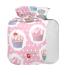 Cupcakes Cherry Hot Water Bottle with Cover 1L Small Hot Water Bag for Pain Relief Cramps BPA Free