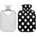 Buy Black & White Polka Dot Hot Water Bottle | 1L Pain Relief for Neck Shoulders Hands & Feet - Perfect Heating Solution - Buy Online on GoSupps.com
