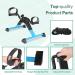VIVIJASON Pedal Exerciser - Folding Portable Mini Exercise Bike for Arm/Leg Workout - Adjustable Fitness Equipment for Seniors - LCD Display - Blue - Buy Online on GoSupps.com