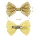 HoveBeaty Glitter Bow Hair Clips - Set of 4 Sparkly Bowknot Hair Barrettes in Gold - Buy Online on GoSupps.com