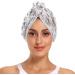Abstract Floral Pattern Dry Hair Cap & Quick Drying Towel Set Super Absorbent Soft Comfortable 2 Pieces with Button Headband - Ideal for International Shipping - Buy Online on GoSupps.com