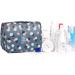 Hanging Travel Toiletry Bag Cosmetic Make up Organizer for Women and Girls Waterproof (Blue Flower) - Buy Online on GoSupps.com