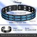 Vicmag Magnetic Bracelet for Men - Titanium Steel Double Row Adjustable Magnet Bracelet (Wheat Black Blue) - Stylish & Durable - Buy Online on GoSupps.com