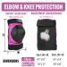 NHH Skateboard Knee Pads Set - 6 In 1 Protective Gear for Kids, Youth, Adults - Pink Small - Buy Online on GoSupps.com