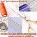 Self Threading Needles 12 Pack with Needle Threader and Carving Pattern - Golden Orchid Design, Side Thread Small Case - Buy Online on GoSupps.com