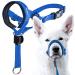 Goodboy Dog Halver with Service Birth prevents strong pulling on the leash padded halter for small medium -sized and large dogs including halter (size 3 blue nylon) size 3 (pack of 1) blue nylon black padding