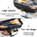 Transparent Double-Layered Cosmetics Bag - Waterproof PVC Makeup Bag for Women | 22x15x15cm | Perfect for Travel & Business Trips - Buy Online on GoSupps.com