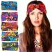 JSGHGDF Patterned Headwear Bohemia Knotted Wide Headbands Kids Adults Colorful Headpiece Fashionable and Comfortable Sweatbands Pink - Buy Online on GoSupps.com