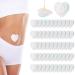 50pcs Castor Oil Wrap for Belly Button Heart Shape Self-Adhesive & Highly Absorbent Castor Oil Wrap Pack for Belly Button Pad Patches Waterproof Disposable Cover Stickers (Oils Not Included)