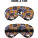 Spooky Cats & Halloween Pumpkins Eye Mask - Soft Sleep Blindfold with Elastic Strap for Travel & Night Sleeping - Buy Online on GoSupps.com