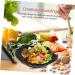 BESTonZON Salad Plate Decor for Kitchen Decoration for Living Room Shell Shaped Plate Home Decor Plate Kids Food containers White Salad Bowls Serving Bowl Ceramic Serving platters Snack Case Black 16.3X15.5X3.5CM - Buy Online on GoSupps.com