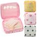 4 Pieces Sanitary Napkin Storage Bag Coldairsoap Menstrual Pad Bag Portable Nylon Oxford Cloth Menstrual Cup Pouch with Zipper for Teen Girls Women Ladies (4 Colors) (Cute Style)