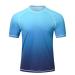 Yukaichen rashguard men's swimming shirt fast-drying breathable bathing t-shirt with short sleeves rashguards water sports for men L color gradient blue
