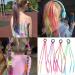 Girls Clip In Braids Dreadlocks Braid Bobbles Scrunchies Party Hair Dress Up (1 Purple) 1 Purple - Buy Online on GoSupps.com