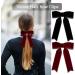 2Pcs Velvet Hair Bows Clips Red Black Ribbon Clips Cute Big Bowknot Hair Clips Barrettes Accessories for Women Girls for Party Birthday Holiday Graduation - Buy Online on GoSupps.com