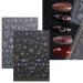 JMEOWIO Moon Star Nail Art Stickers - 12 Sheets, Self-Adhesive Pegatinas U as, Gold Silver Supplies for Nail Design, Aurora Decoration - Buy Online on GoSupps.com
