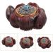 Ultechnovo Handmade Wooden Ball - Lotus Figure Desktop Decor | Miniature Carved Ornament for Home & Office | 3.2x2.7cm Solotus Charm - Buy Online on GoSupps.com