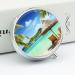 Round Pill Box - Tropical Holidays Print | 3 Compartment Medicine Organizer | Decorative Metal Portable Pocket Pill Case Style-32 - Buy Online on GoSupps.com