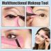 SILICONE EYELINER STENCILS 2PCS | Winged Tip Eyeliner Aid & Eyebrow Pencil Stencil | Multi-Purpose Makeup Tool for Perfect Eyeliner & Defined Eyebrows | Face Contour & Lip Line | Pink & Purple - Buy Online on GoSupps.com