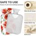 NAANLE Hot Water Bottle 2L with Cover - Watercolor Poppy Flowers for Menstrual Cramps & Pain Relief | Heat & Cold Therapy - Buy Online on GoSupps.com