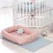 Roba Babylounge 3 in 1 - Stylish Pink/Mauve Changing Mat & Bed Snake for International Shipping - Buy Online on GoSupps.com