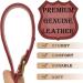 Senristar Personalized Red Leather Dog Collar with Engraved Name Tag - Durable & Stylish for Small Medium Large Dogs (L: 2.5 cm Width 36-46 cm Neck) - Buy Online on GoSupps.com