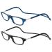 TBOC Pack: Reading Glass reading aid for men - (two units) Diopttria +3.00 Blue and black socket Strength PC Mobile phone foldable woman man man magnetic lock clip antiquity presbyopia +3.00 dioptria (2 Pack) blue +black