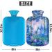 Flowers Hot Water Bottle with Fluffy Cover - 2L Capacity for Kids & Adults | Cozy Nights & Pain Relief - Water Lilies Design - Buy Online on GoSupps.com