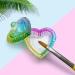 Sweet Heart Shape Acrylic Dappen Dish & Glass Cup | Acrylic Nail Art Kit with Cap Lid | Transparent Colored Glaze Bowl - Buy Online on GoSupps.com