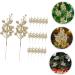 ABOOFAN 20pcs Christmas Imitation Berries Wreath Flower Garland Decor Christmas Berries Simulation Berries Branch Artificial Berry Branches Xmas Berries Christmas Tree Foam Accessories Golden 19X5X5CM - Buy Online on GoSupps.com