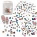 Nail tip bottom shaped diamond accessories Nail jewel pendant 30 colored mixed crystal diamonds 3-8MM
