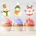 Biird 32 PCS Christmas Cupcake Toppers Merry Christmas cupcake decorations Christmas Cupcake Picks Cake Decorations for Xmas Snowman Theme Cake Decoration Supplies - Buy Online on GoSupps.com